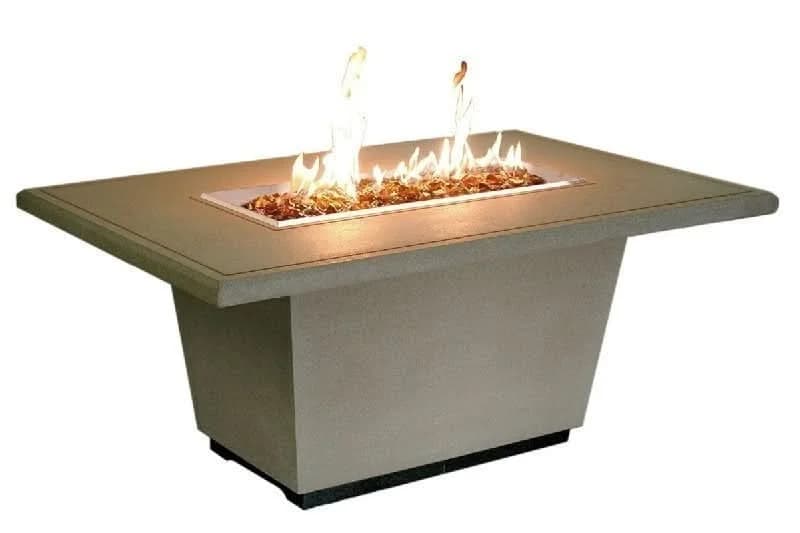 American Fyre Designs 24 Inch Cosmopolitan Rectangle Firetable, Black Lava, Propane Gas- 635-BA-11-M4PC