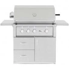 Summerset Alturi - 36-Inch 3-Burner - Freestanding Grill - Liquid Propane Gas with Stainless Steel Burner & Rotisserie - ALT36T-LP + CART-ALT36