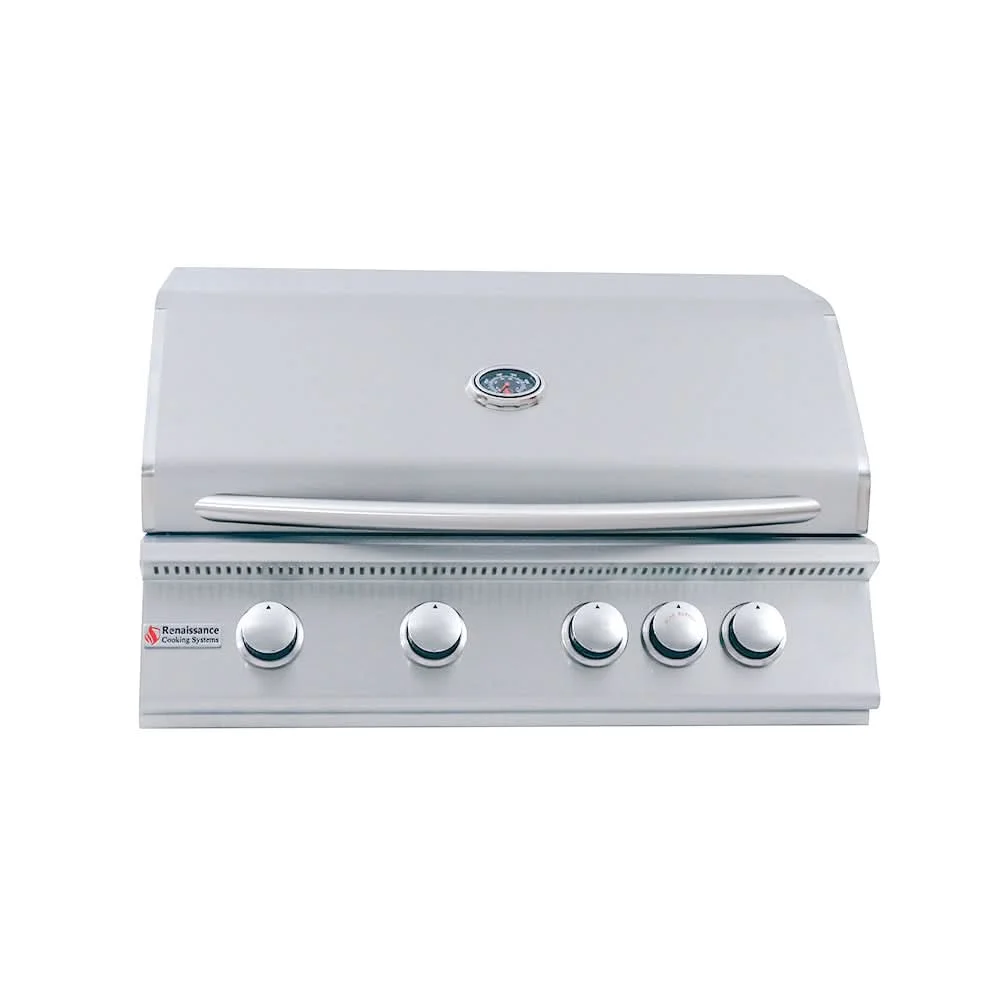 RCS Premier - 32-Inch 4-Burner Built-In Grill with Rear Burner - Liquid Propane Gas - RJC32ALP