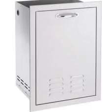 Summerset 20 Inch Roll Out Vented Stainless Steel Liquid Propane Gas Tank Storage / Trash Bin - SSDR1-20LP