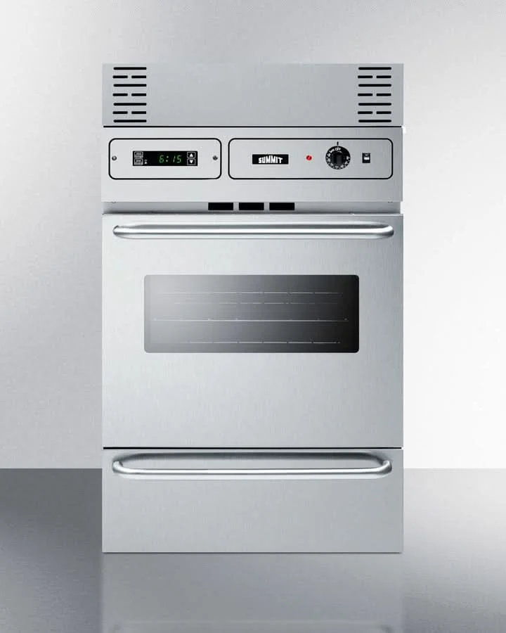 Summit 24 Wide Electric Wall Oven Stainless Steel - TEM788BKW
