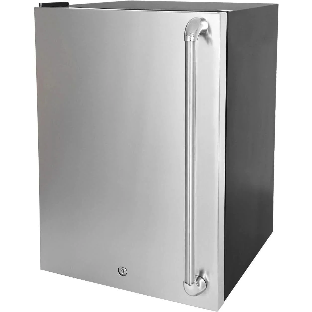 Blaze 20-Inch 4.4 Cu. Ft. Left Hinge Compact Refrigerator W/ Stainless Steel Door & Towel Bar Handle - BLZ-SSRF126 + BLZ-SSFP-126LH