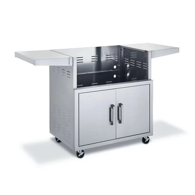 Broilmaster 32" SS Cart with 2 Doors & Side Shelves - BSACT32