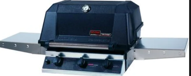 MHP Grill 27-Inch Built-In Grill - Liquid Propane Gas with Bolt-Down Patio Base - W3G4DD-PS + MPB