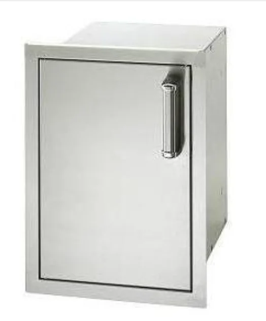 Fire Magic Premium Flush 14-Inch Left-Hinged Enclosed Cabinet Storage With Drawers With Soft Close - 53820SC-L