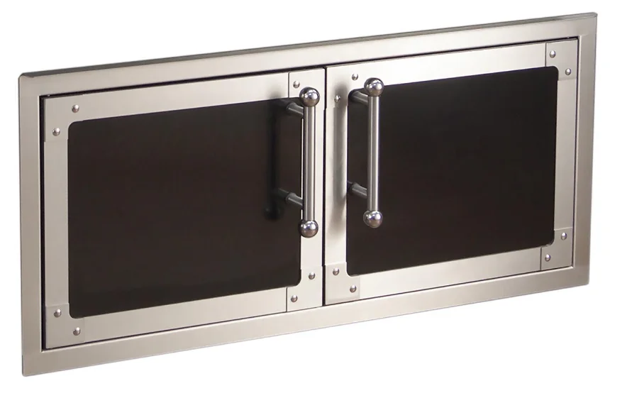 Fire Magic Echelon Black Diamond Reduced Height Double Access Doors With Soft Close - 53938HSC
