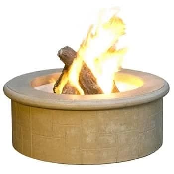 American Fyre Designs 39 Inch Round El Dorado Firepit, Cafe Blanco, Propane Gas- 681-CB-11-M6PC