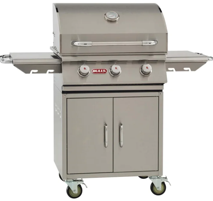 Bull Steer Premium - 25-Inch 3-Burner Freestanding Grill Cart - Liquid Propane Gas - 69101