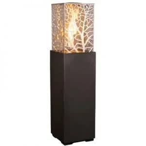 American Fyre Designs 16 Inch Square Magnolia Lantern, White Aspen, Propane Gas- 716-WA-11-M1PC