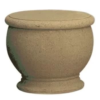 American Fyre Designs 24 Inch Amphora Tank and End Table, Black Lava- 8500-BA