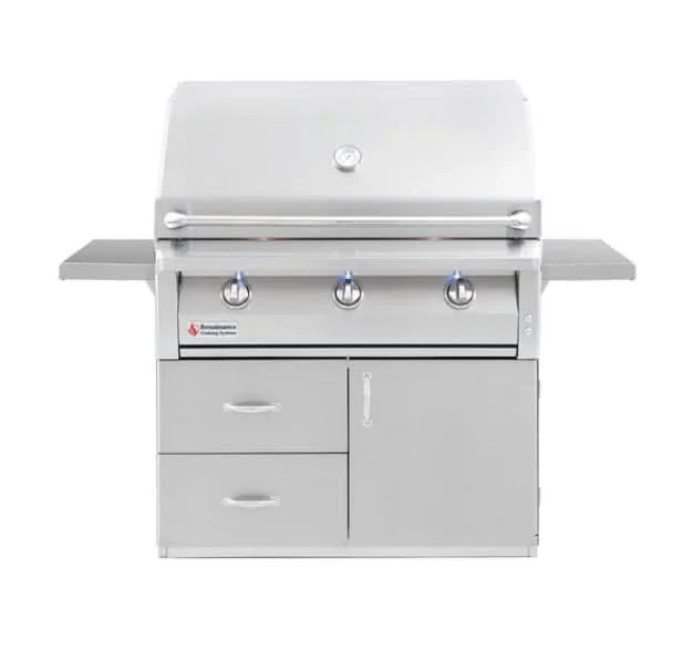 RCS ARG - 42-Inch 3-Burner Freestanding Grill - Natural Gas - ARG42 + ARG42CART