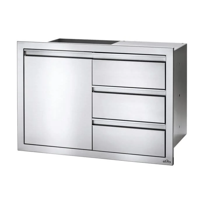 Napoleon 36 X 24 Single Door & Triple Drawer Combo - BI-3624-1D3DR