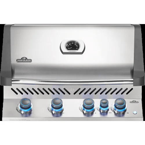 Napoleon Prestige 500 RB - 32-Inch 4-Burner Built-In Grill with Infrared Rear Burner - Liquid Propane Gas - BIP500RBPSS-3