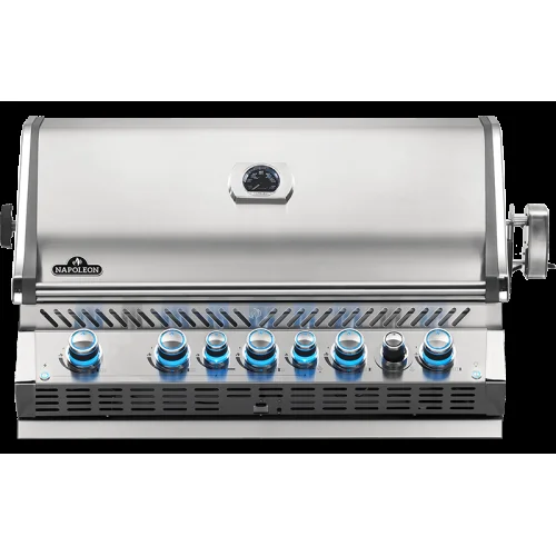 Napoleon Prestige 500 - 4-Burner Freestanding Grill with Infrared and Rear Burner - Open Box - Liquid Propane Gas - BIPRO665RBNSS-3-OB