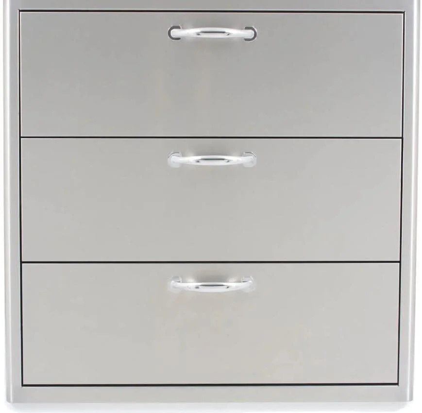 Blaze 30-Inch Stainless Steel Triple Access Drawer - BLZ-30W-3DRW-LT