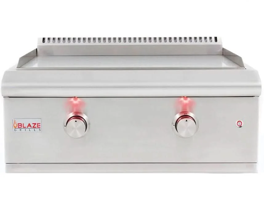 Blaze Premium LTE - 30-Inch Built-In Griddle - Natural Gas with Lights - BLZ-GRIDDLE-LTE-NG