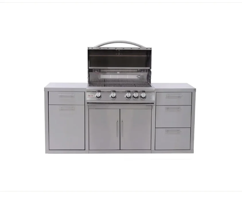 Blaze Stainless Steel Island with Blaze Premium LTE+ in Natural Gas - BLZ-4LTE3-NG + BLZ-SS-ISLAND