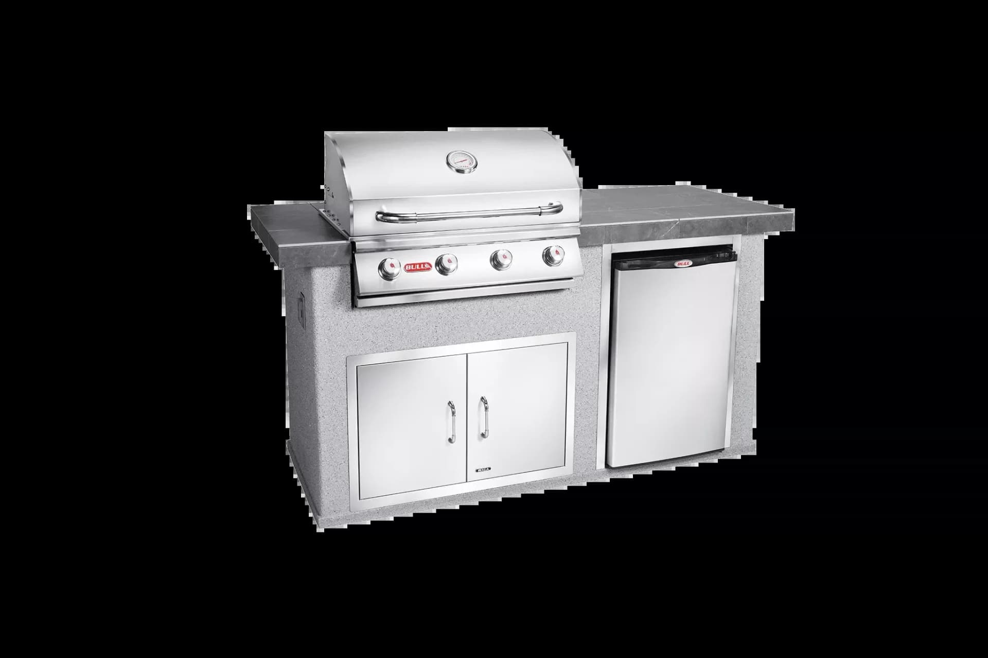 Bull Island Power Q Outdoor Island Kitchen & Grill Quartzsite Base - 31006-NG