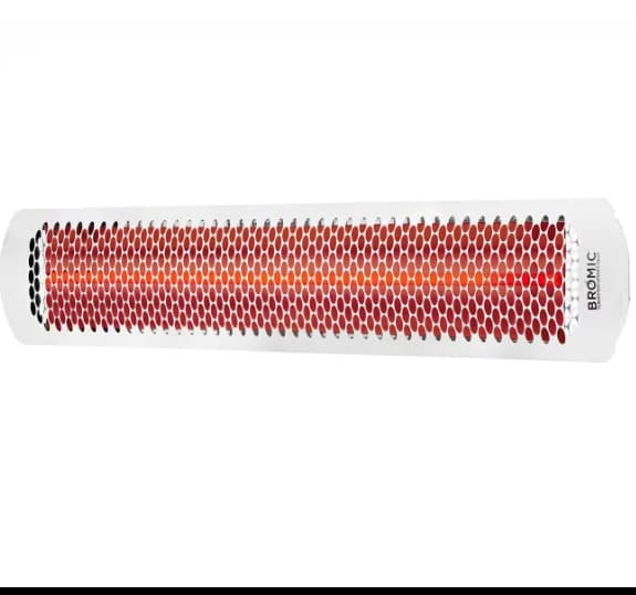 Bromic Heating Tungsten Smart-Heat 44-Inch 4000W Dual Element 208V Electric Infrared Patio Heater - White - BH0420037