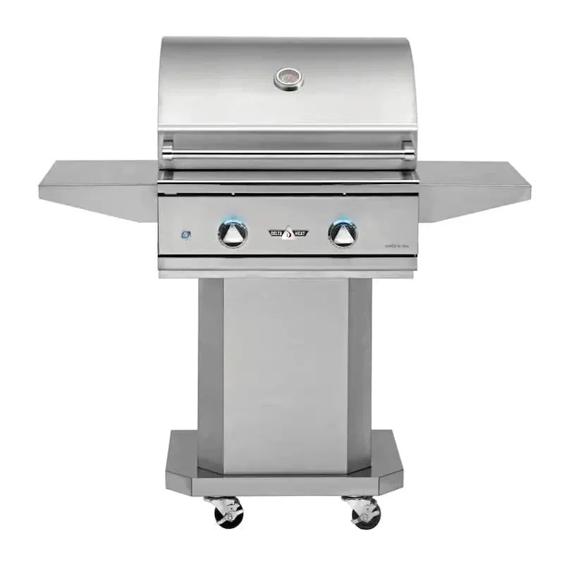 Delta Heat - 26-Inch 2-Burner Freestanding Grill - Natural Gas - DHBQ26G-DN + DHPB26-C