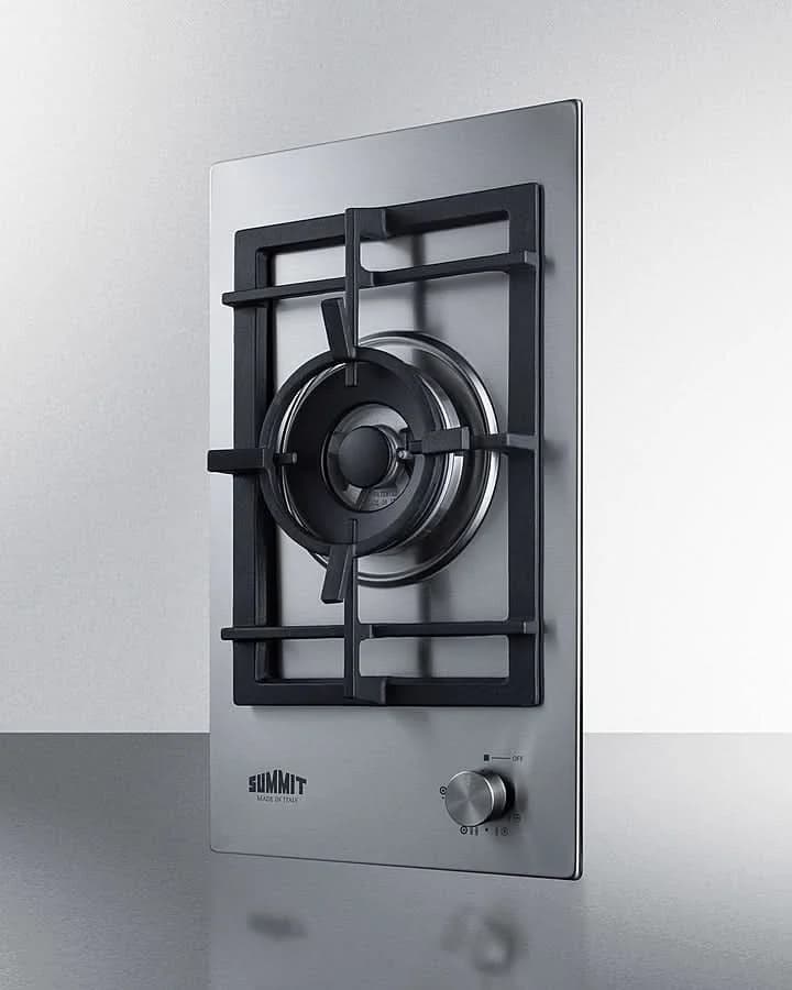 Summit - 12 Wide 1-Burner Gas Cooktop In Stainless Steel - GCJ1SS