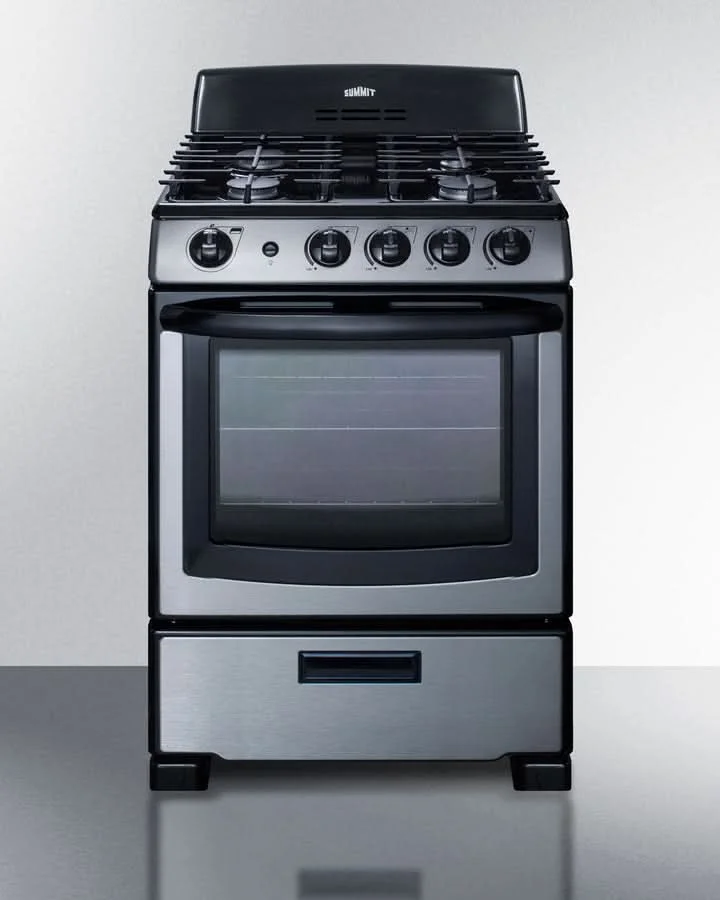 Summit - 24 Wide Gas Range - PRO247SS
