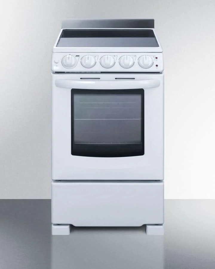 Summit - 20 Wide Electric Smooth-Top Range - REX2051WRT