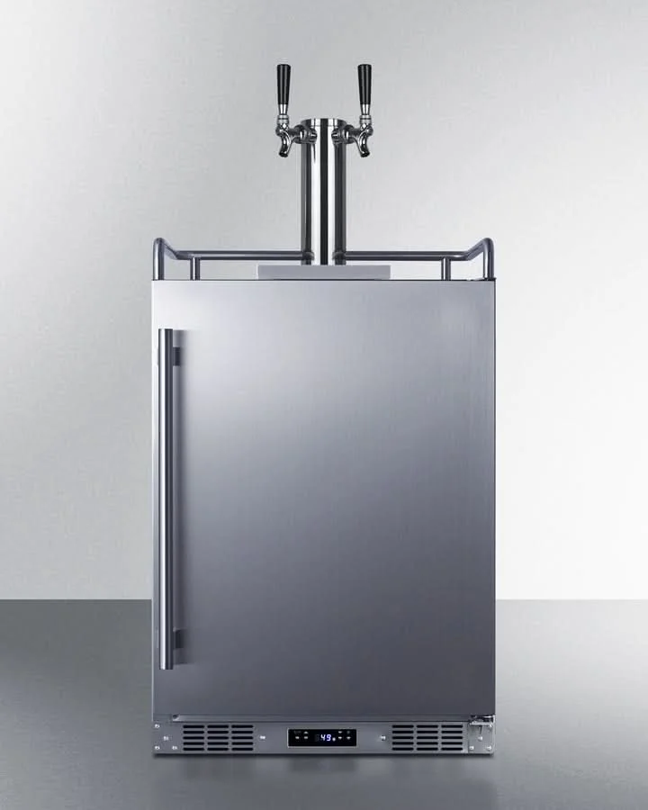 Summit - 24 Wide Built-In Outdoor Beer Kegerator - SBC683OSTWIN