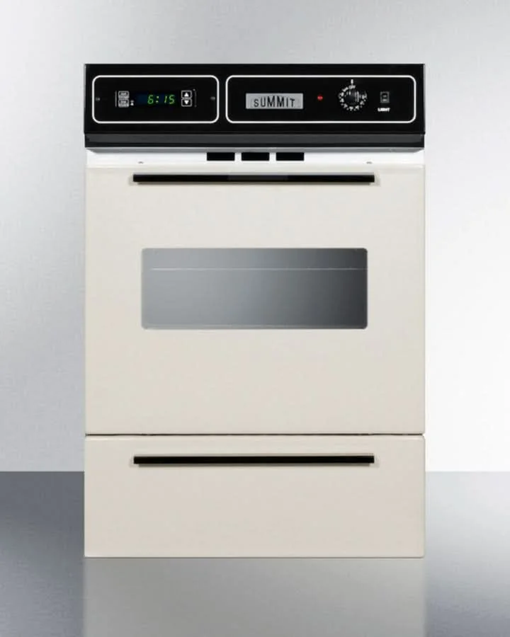 Summit 24 Wide Gas Wall Oven Bisque - STM7212KW