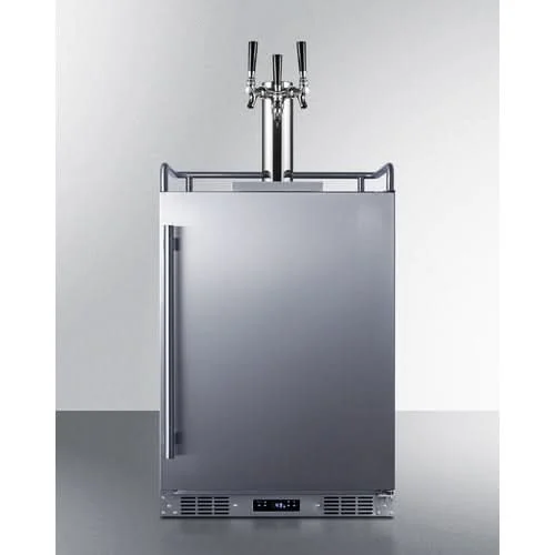 Summit - 24 Wide Built-In Outdoor Beer Kegerator - SBC683OSTRIPLE