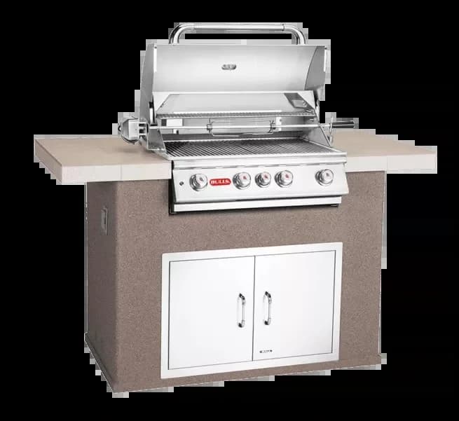 Bull Island Master Q Outdoor Kitchen & Stainless Steel Grill Quartzsite Base - 31004-NG
