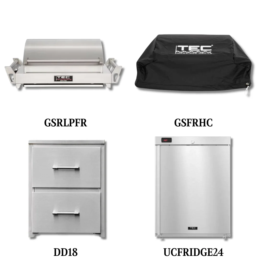 TEC GSRLPFR Liquid Propane Gas with Cover, and Double Access Drawers and Refrigeration - PCKG2-GSRLPFR