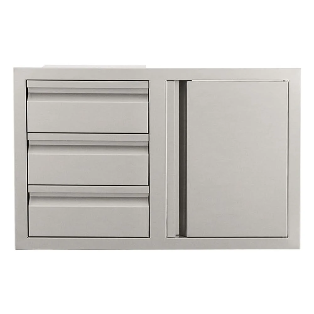 RCS Door/3-Drawer Combo Soft Close-RIGHT SWING- VDC2SCR