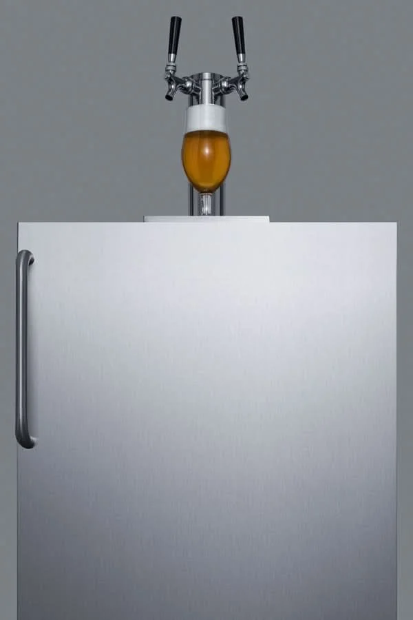 Summit 24 Wide Outdoor Wine Kegerator, ADA Compliant - SBC54OSBIADAWKDTWIN