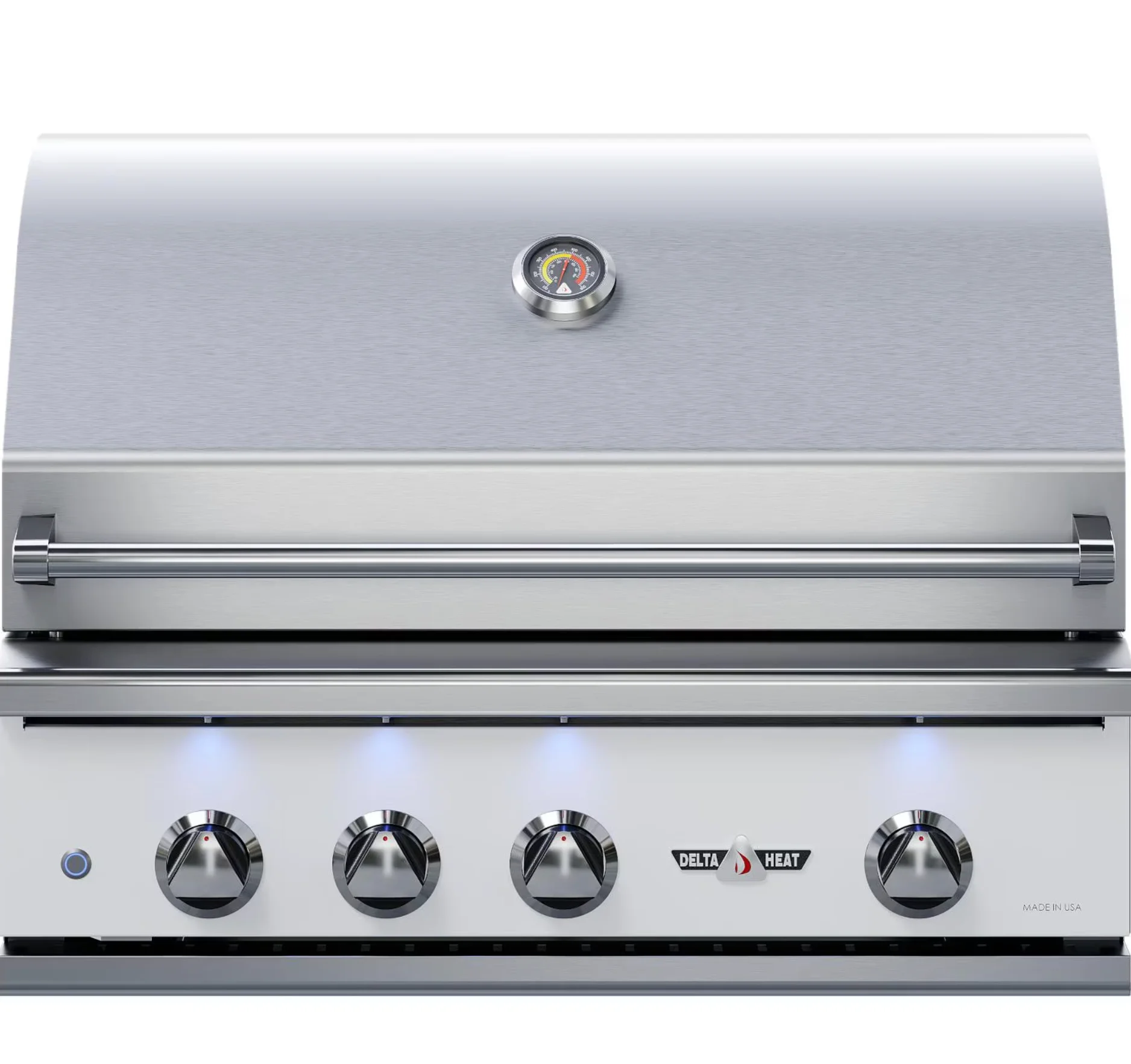 Delta Heat 32-Inch 3-Burner Built-In Propane Grill w/ Rotisserie - White Control Panel - DHBQ32R-WL