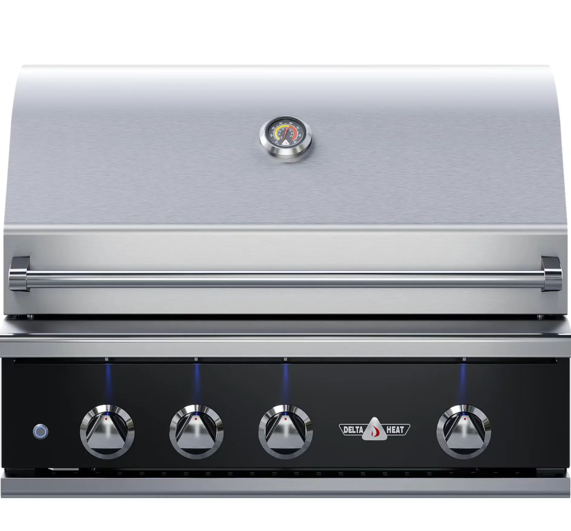 Delta Heat 32-Inch 3-Burner Built-In Natural Gas Grill w/ Rotisserie & Sear Zone - Black Control Panel - DHBQ32RS-KN