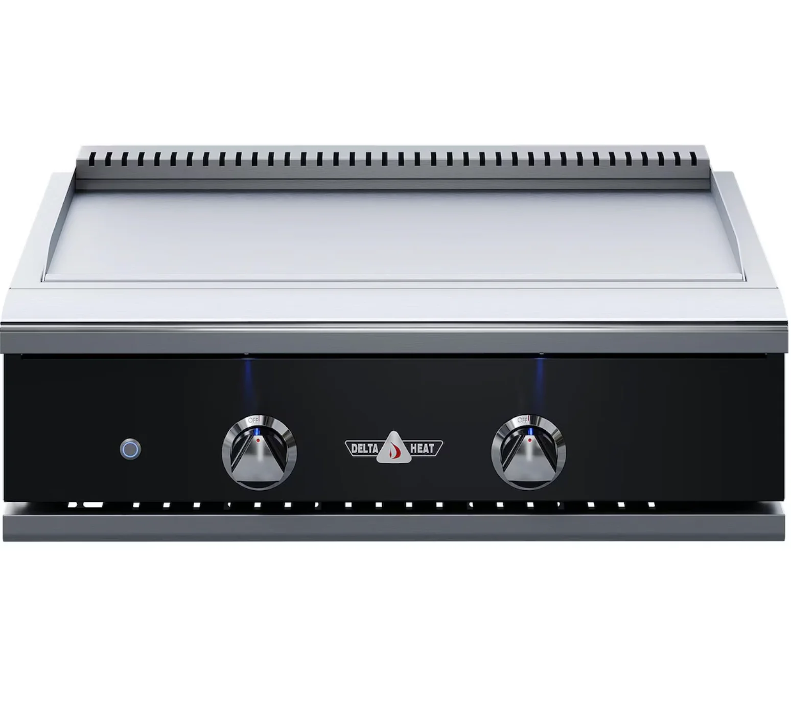 Delta Heat 32-Inch Built-In Natural Gas Teppanyaki Griddle - Black Control Panel - DHTG32-KN
