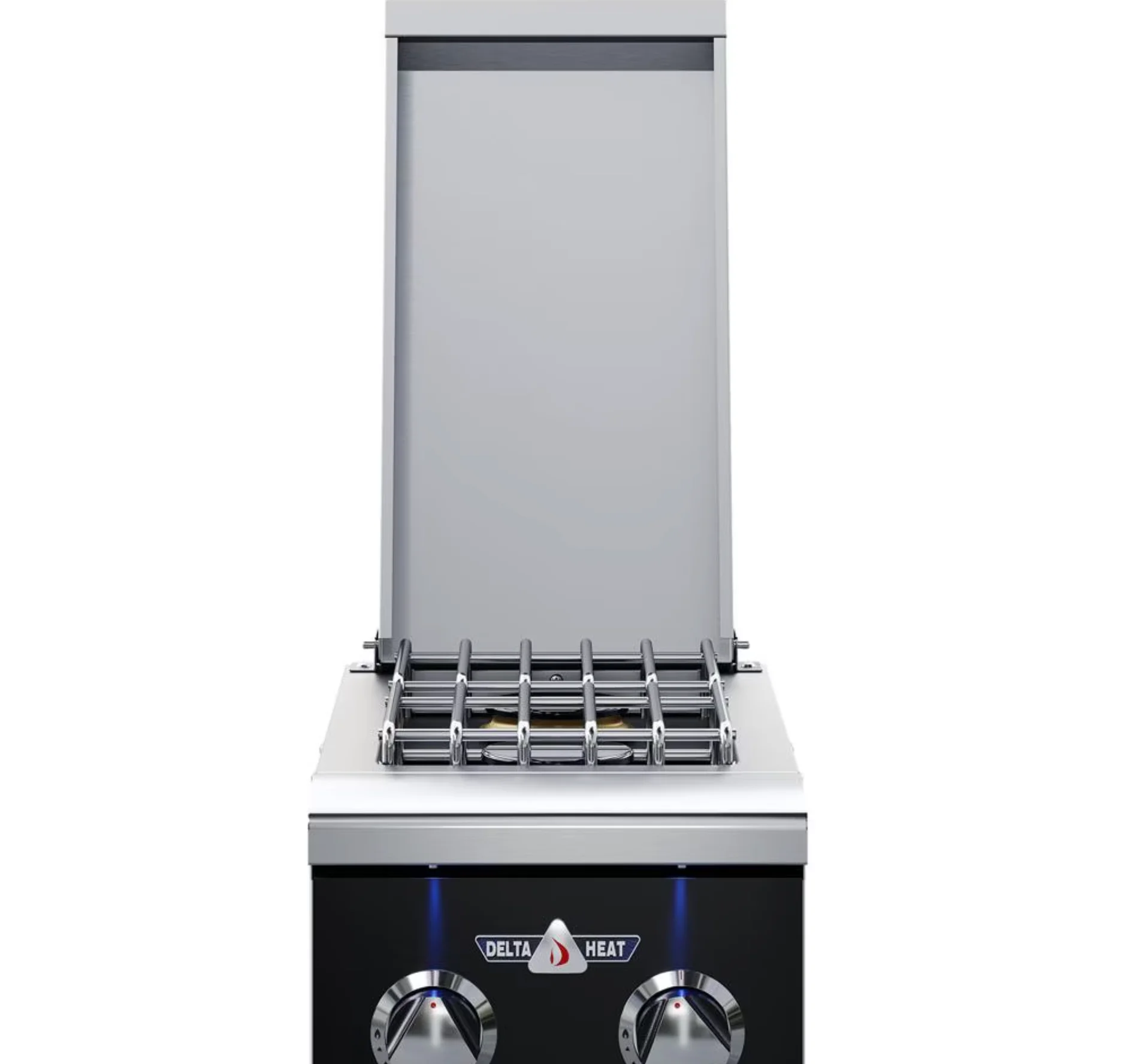 Delta Heat 12-in Built-In Propane Double Side Burner - Black Control Panel - DHSB2-DKL