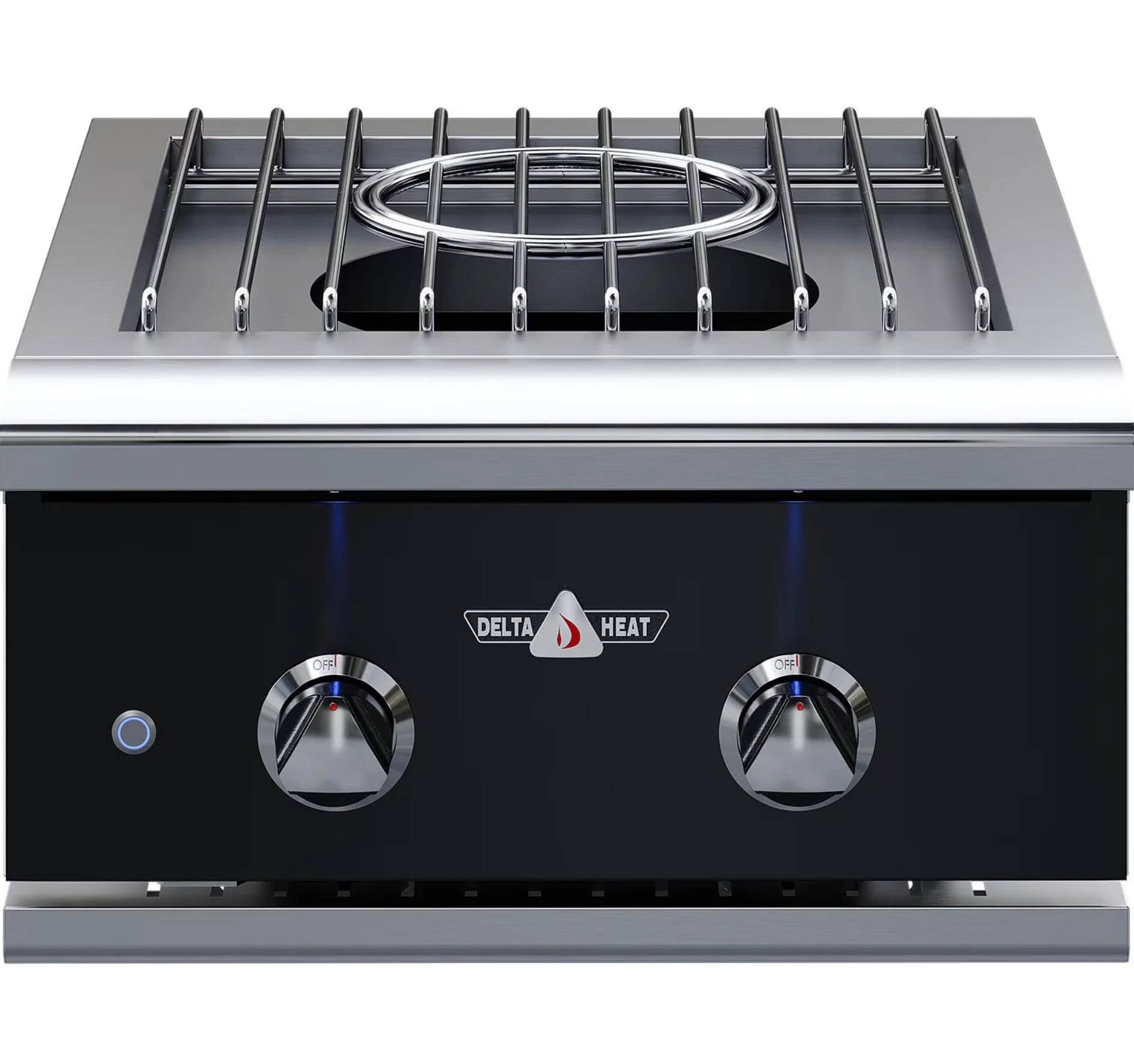 Delta Heat 22-Inch Built-In Propane Power Burner - Black Control Panel - DHPW22-KL