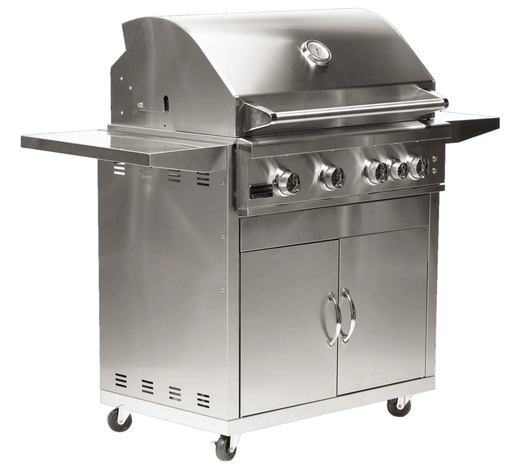 Broilmaster B-Series Deluxe 32-Inch Stainless Steel Freestanding Propane Gas Grill with Rear Infrared Burner- BSB324P+BSACT32