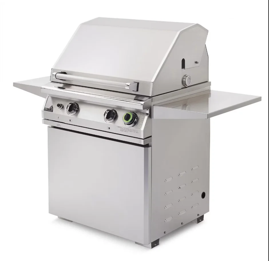 PGS T-Series Commercial 30-Inch Propane Gas Grill On Pedestal With Timer - S27TLP + S27NPED