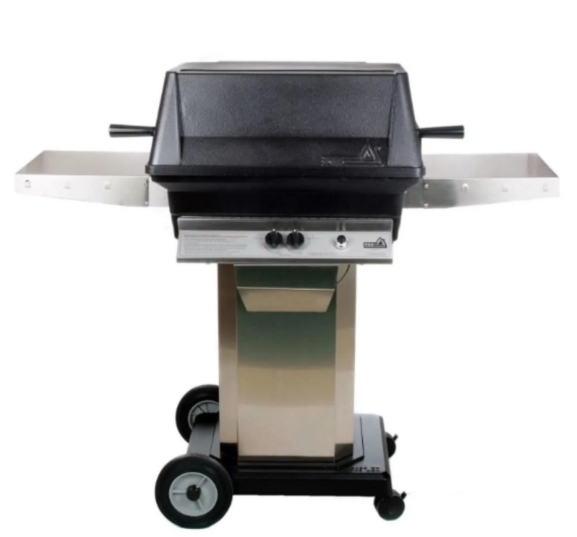 PGS A Series A40 - 2-Burner Stainless Steel Portable Pedestal Base Grill - Liquid Propane - A40LP + ASPED + ANC