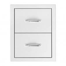 Summerset Vertical Double Drawers with Masonry Frame, 17x21 Inch - SSDR2-17M