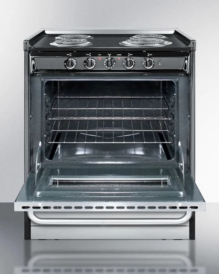 Summit 24 Electric Range with Manual Clean Oven Stainless Steel - TEM210BRWY