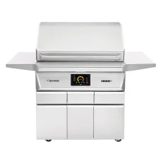 Twin Eagles Wi-Fi Controlled 36-Inch - Grill On Deluxe Cart - Pellet Grill And Smoker - With Rotisserie - TEPG36R + TEPGB36