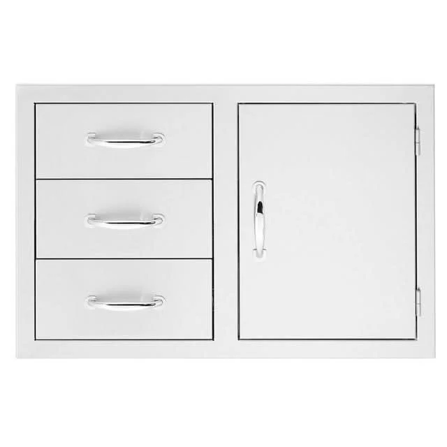 TrueFlame 33" 3-Drawer & Access Door Combo- TF-DC3-33-A
