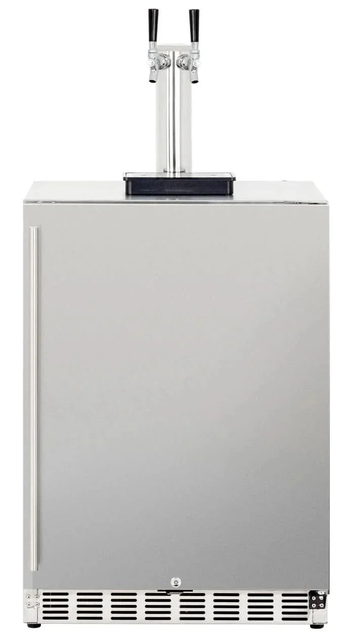 TrueFlame 24" 6.6C Deluxe Outdoor Rated Kegerator - No Tap- AMD-RFR-24DK