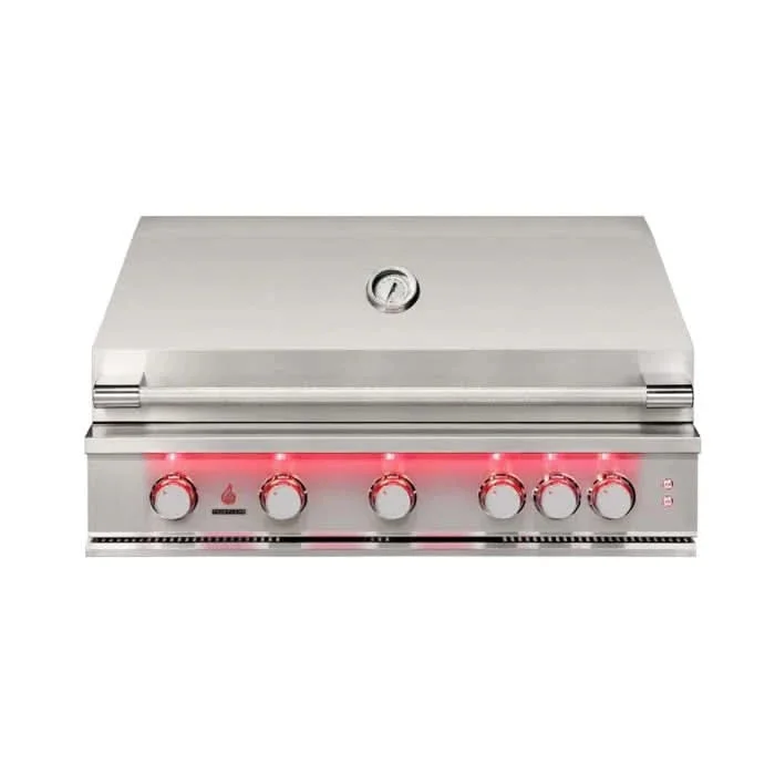 TrueFlame - 40-Inch 5-Burner Built-In Grill - Natural Gas- TF40-NG