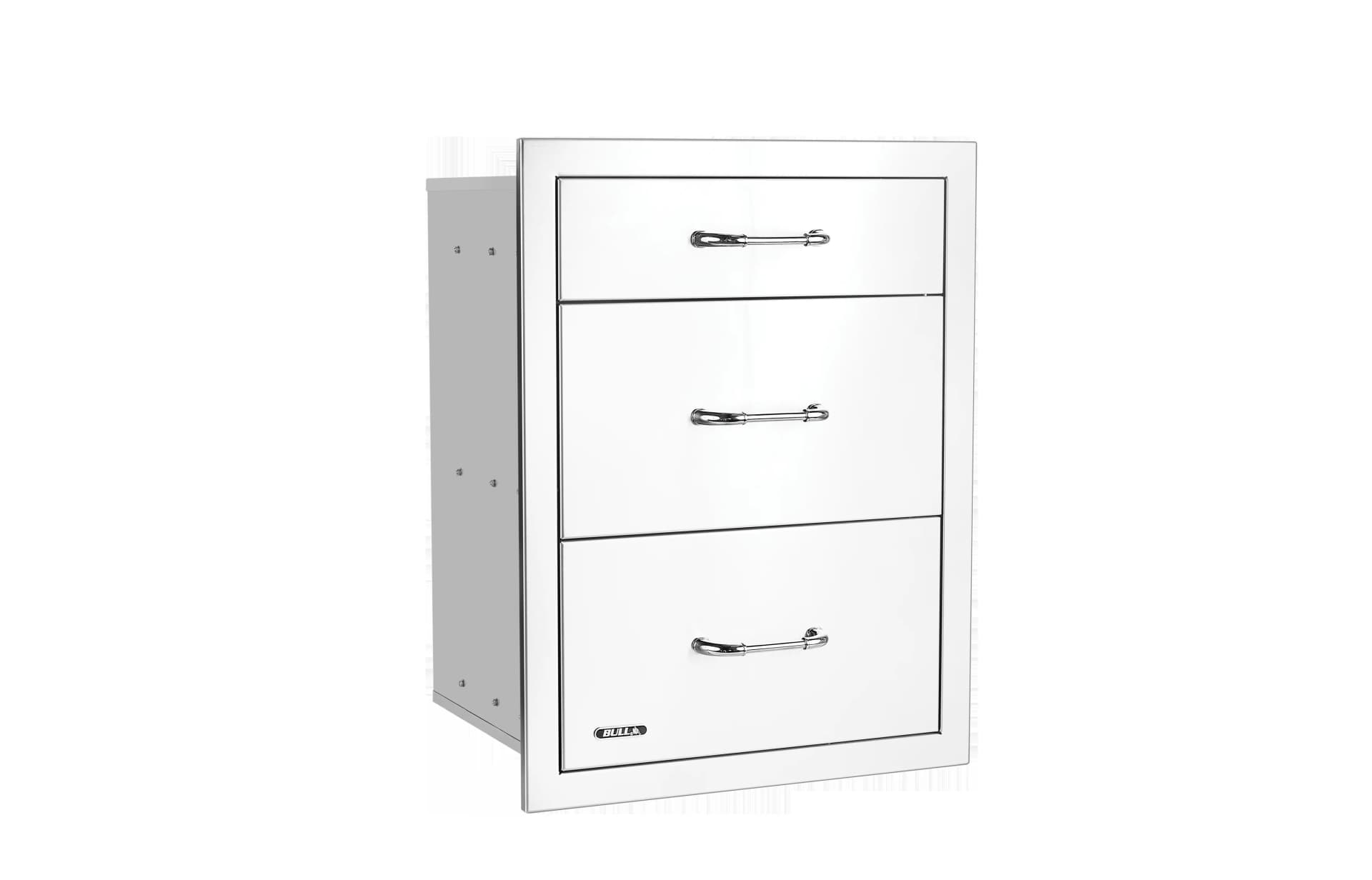Bull Drawer, Triple, 2+1 S/S w/ Reveal - 58120 (Old Sku 58110)
