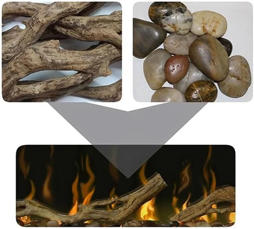 Dimplex Accessory Driftwood and River Rock for Linear Fireplace- X-LF74DWS-KIT